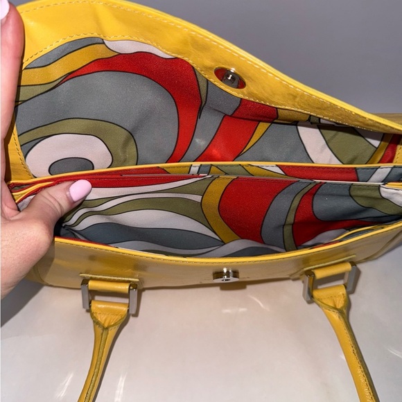 Nordstrom Chic Yellow retro Handbag - Picture 7 of 11